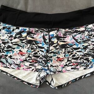 lululemon athletica Black and Multicolor Women's Athletic Shorts